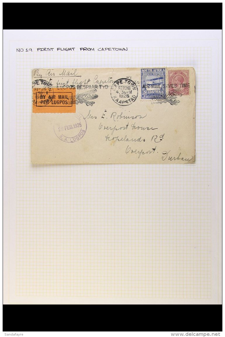 FLIGHT COVERS 1920's/30's Collection Including A Fine Range Of Covers Bearing 1925 Air Values (one Cover Bearing... - Ohne Zuordnung