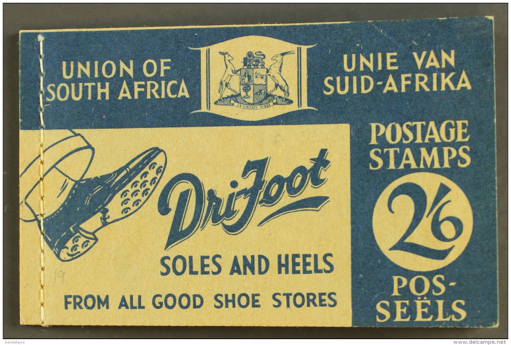 BOOKLET 1941 2s6d Blue On Buff "Dri-Foot" Booklet With 1&frac12;d Panes, SG SB17, Corner Crease On Cover (hardly... - Zonder Classificatie