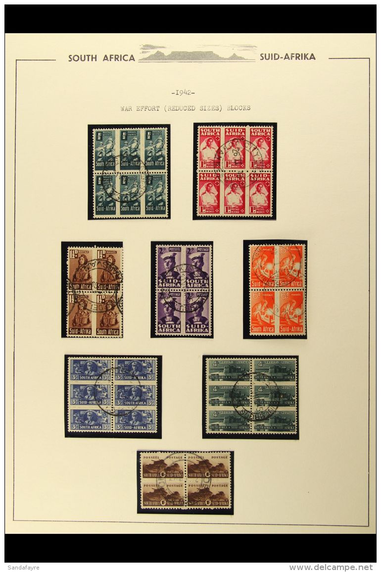 1942-4 Bantam War Effort Complete Set In Double Units (i.e. Blocks Of 4 Or 6, Shows Both Language Settings On... - Unclassified