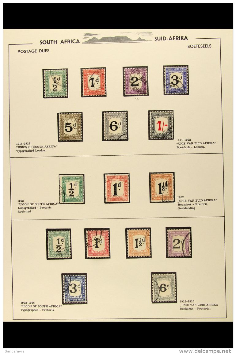 1914-61 POSTAGE DUES FINE USED COLLECTION Good Lot With 1914-22, 1922 Roulettes, 1922-6 Redrawn, 1927-8, 1943-4... - Ohne Zuordnung