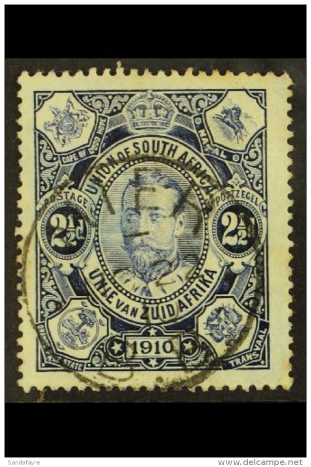 1910 2&frac12;d Blue On Lightly Blue, SG 1, Clear Strike Of "MIER / B.B. / NO 22 10" C.d.s. Mier Was In British... - Unclassified