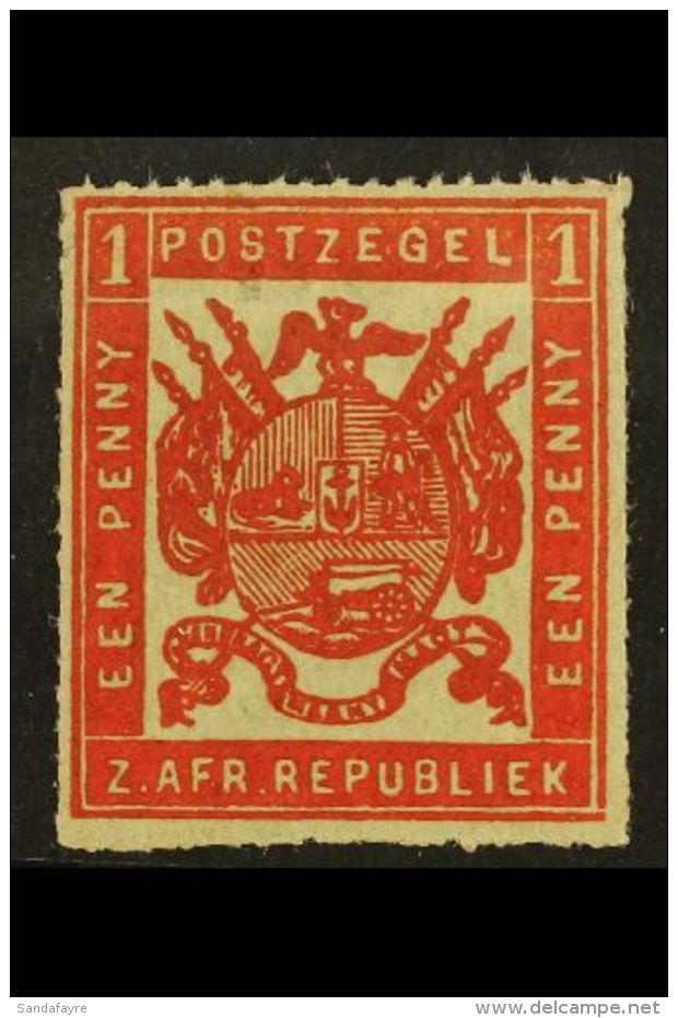 TRANSVAAL 1870 1d Brick-red, Fine Roulette, Thin Paper, SG 4a, Good Mint. For More Images, Please Visit... - Non Classés