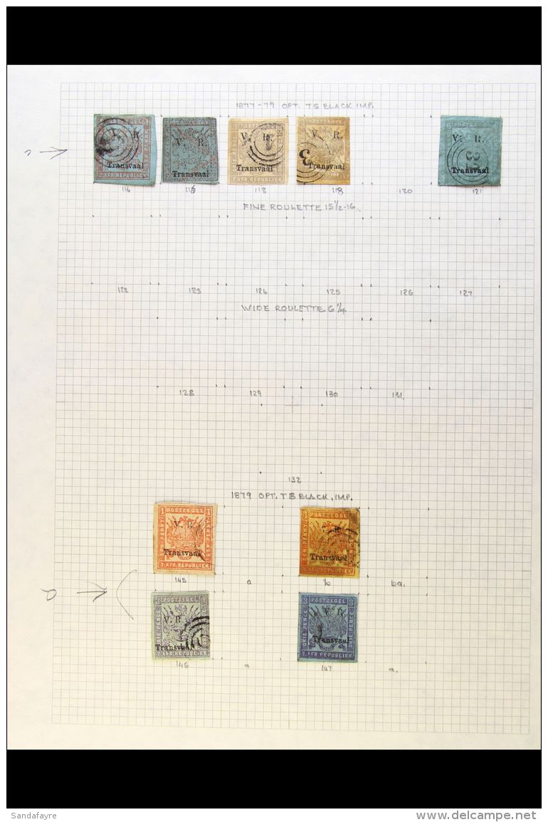 TRANSVAAL 1870-83 EARLY ARMS TYPES Used Collection On Album Pages Which Includes 1870 (May - July) 1d And 6d... - Ohne Zuordnung