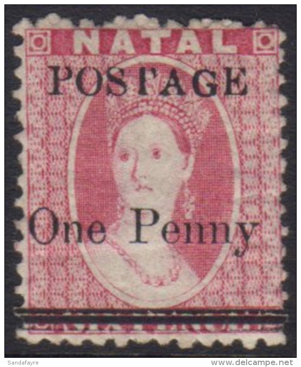 NATAL 1877-79 1d On 6d Rose, SG 93, Fine Mint. For More Images, Please Visit... - Ohne Zuordnung