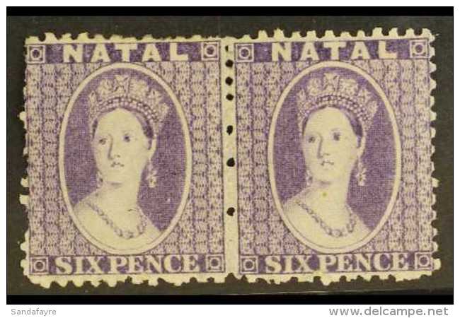 NATAL 1863 6d Violet, Wmk CC, P 12&frac12;, SG 24, Very Fine And Fresh Mint Pair. For More Images, Please Visit... - Sin Clasificación