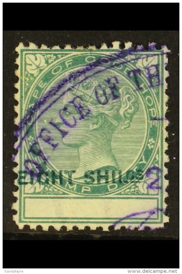 CAPE OF GOOD HOPE Revenue: 1873 8s Green &amp; Dark Green, Perf.12&frac12;, Large UPWARD SHIFT Of VALUE, Leaves... - Non Classés