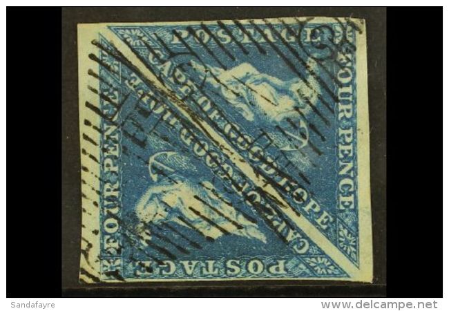 CAPE OF GOOD HOPE 1853 4d Deep Blue Pair, SG 4, Fine Used With Full Clear Margins For More Images, Please Visit... - Unclassified