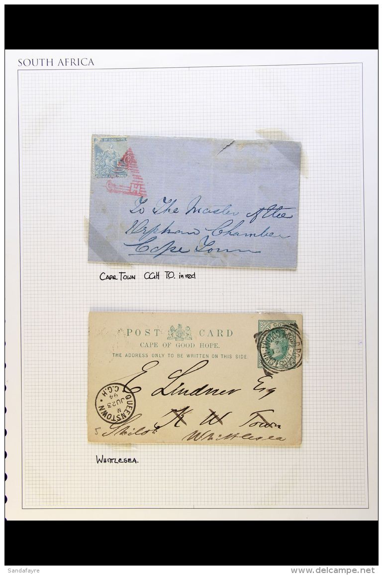CAPE OF GOOD HOPE 1828 To 1900's COVERS AND CARDS Collection, Much Of Interest Throughout. Note 1828 OHMS With... - Unclassified
