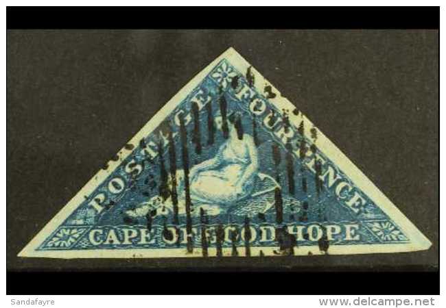 CAPE OF GOOD HOPE 4d Deep Blue On Deeply Blued Paper, SG 2, Very Fine Used With 3 Huge Margins. For More Images,... - Ohne Zuordnung