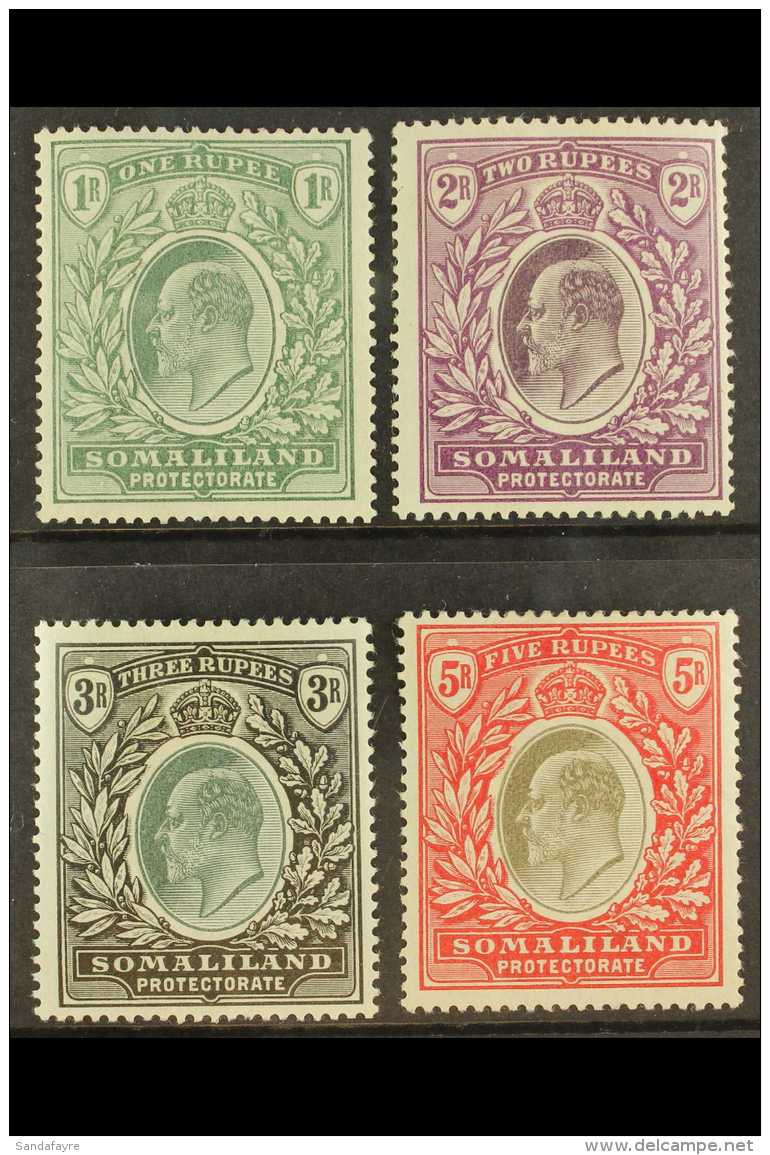 1904 1r, 2r, 3r And 5r, Ed VII Wmk Crown CC, SG 41/44, Fine Mint With Lovely Fresh Colours. (4 Stamps) For More... - Somaliland (Protectorate ...-1959)