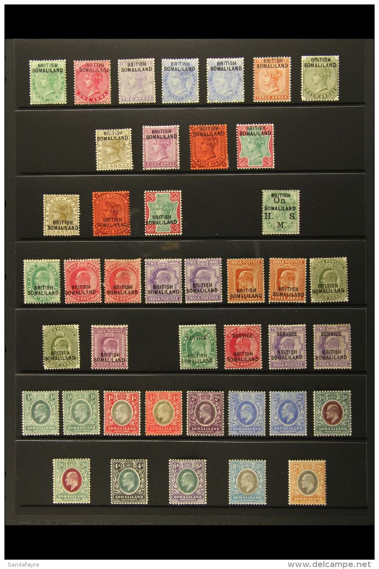 1903-11 FINE MINT COLLECTION Neatly Presented On Stock Pages, Includes 1903 Overprints On India (Queen Victoria)... - Somaliland (Herrschaft ...-1959)