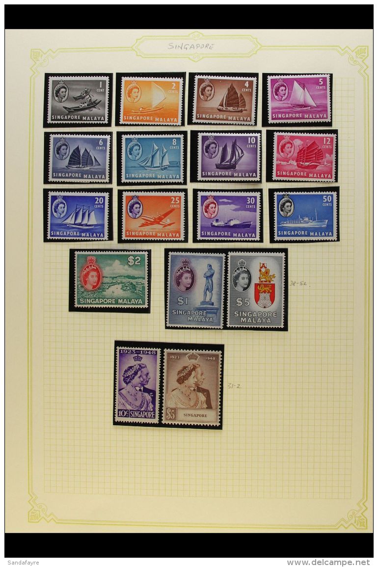 1948-86 MINT AND USED COLLECTION A Lovely Clean Collection On Album Pages Which Includes Many Good Fine Mint Sets... - Singapore (...-1959)