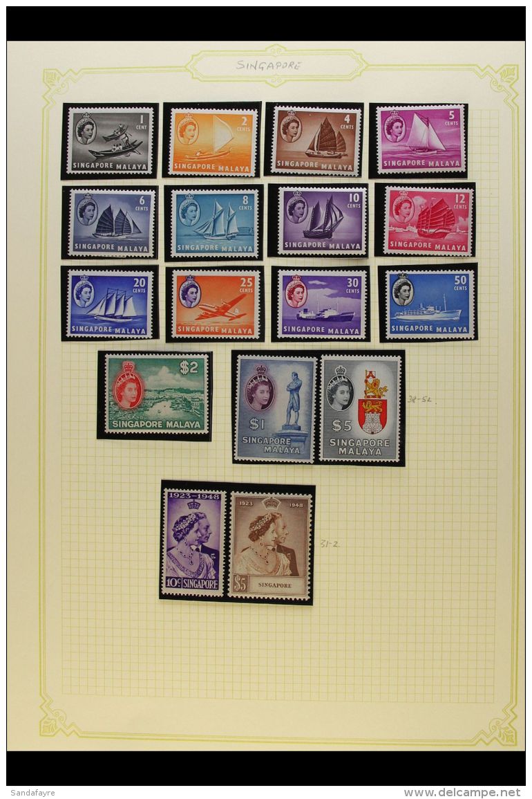 1948-86 MINT AND USED COLLECTION A Lovely Clean Collection On Album Pages Which Includes Many Good Fine Mint Sets... - Singapur (...-1959)