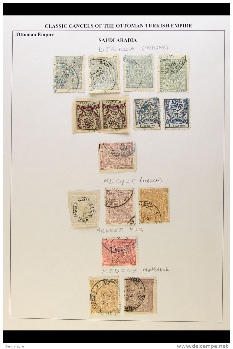 TURKEY USED IN SAUDI ARABIA Collection Of 19th Century Turkish Stamps With Clear And Identified POSTMARKS. Incudes... - Saudi Arabia