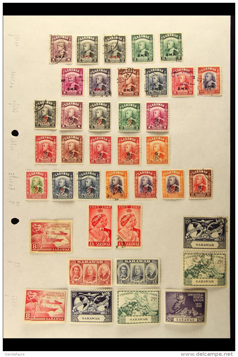 1888-1986 MINT &amp; USED COLLECTION On Leaves, Inc 1888-97 To 4c &amp; 5c Mint, 1928-29 To 12c Used, 1955-59 Set... - Sarawak (...-1963)