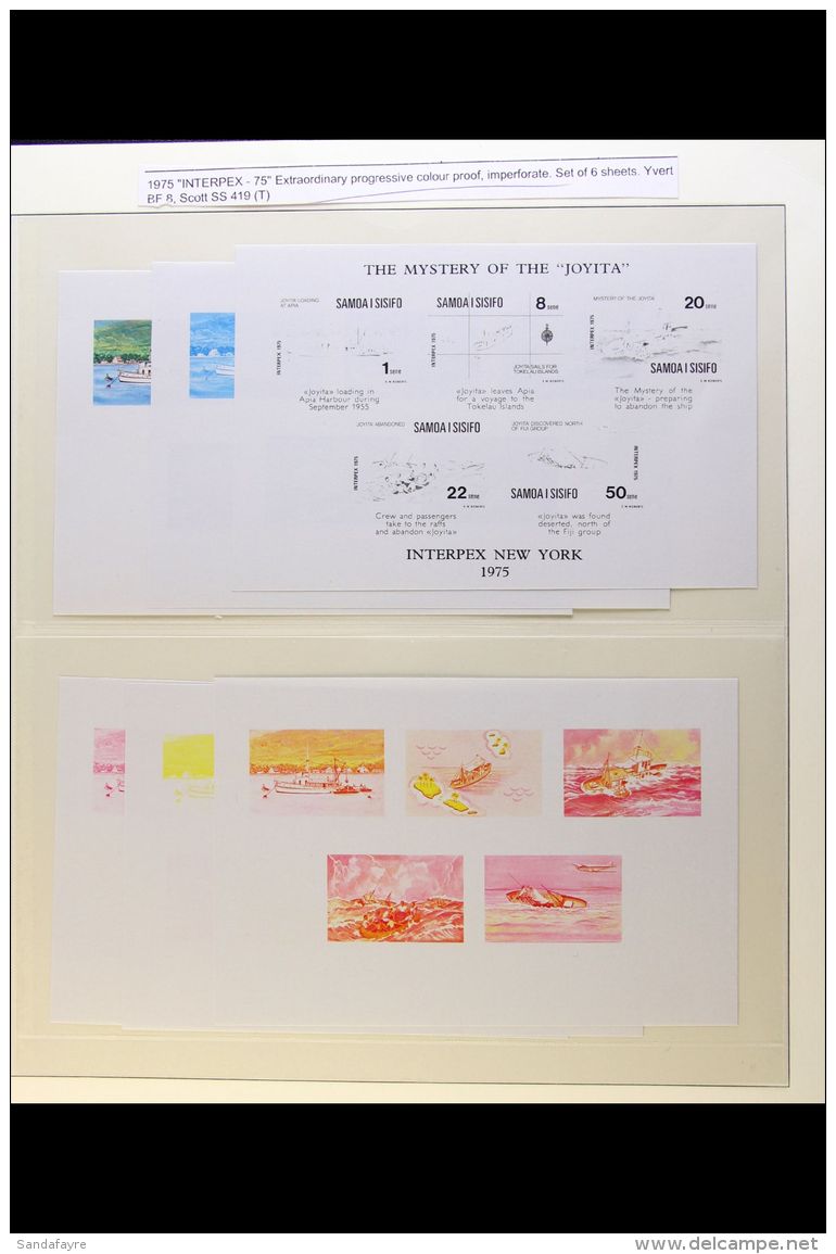 1975 "Interpex 1975" Stamp Exhibition Miniature Sheet (SG MS449) - Set Of Six PROGRESSIVE COLOUR PROOFS. Lovely!... - Samoa (Staat)