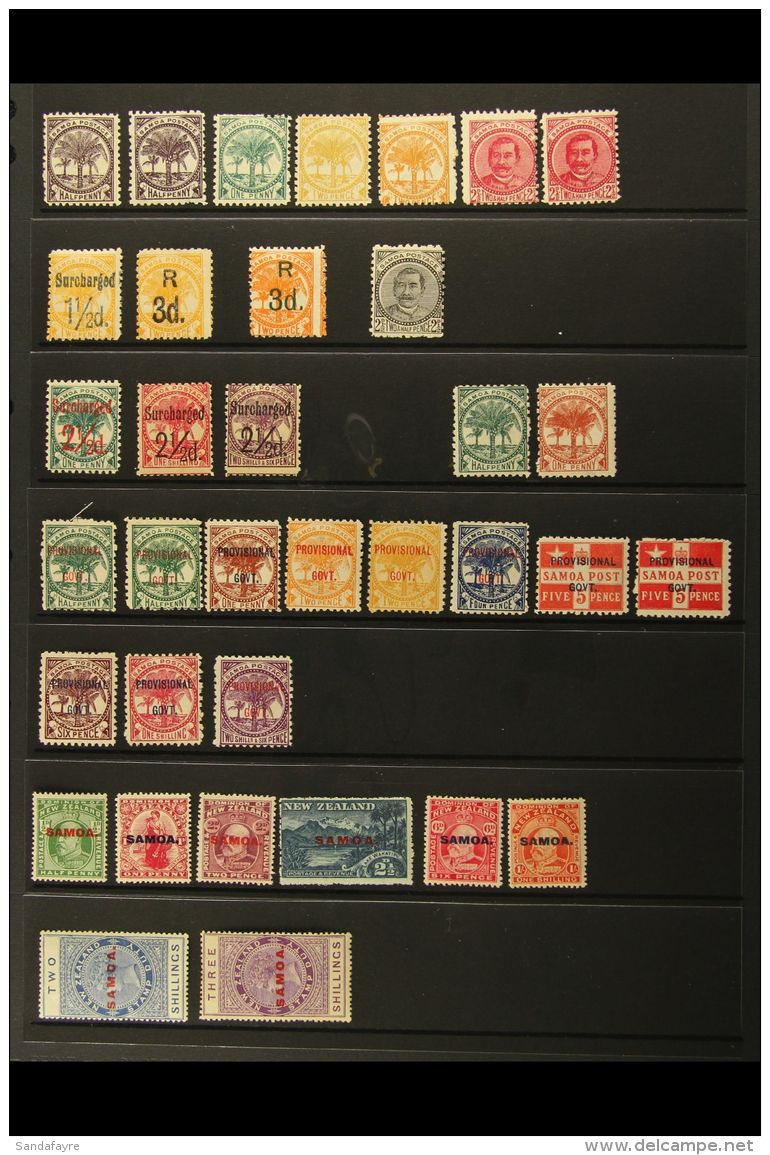 1886-1958 FINE MINT COLLECTION On Stock Pages, All Different, Inc 1899-1900 Opt Set, 1914-15 Set, 1914-24 Postal... - Samoa (Staat)