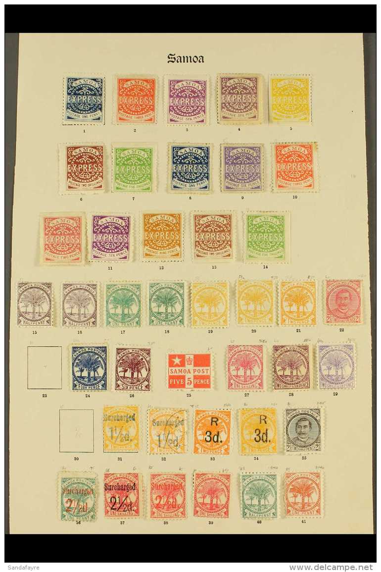 1877-1935 ORIGINAL COLLECTION ON OLD IMPERIAL LEAVES Mostly Mint, Some Mixed Condition But Mostly Fine And Fresh.... - Samoa