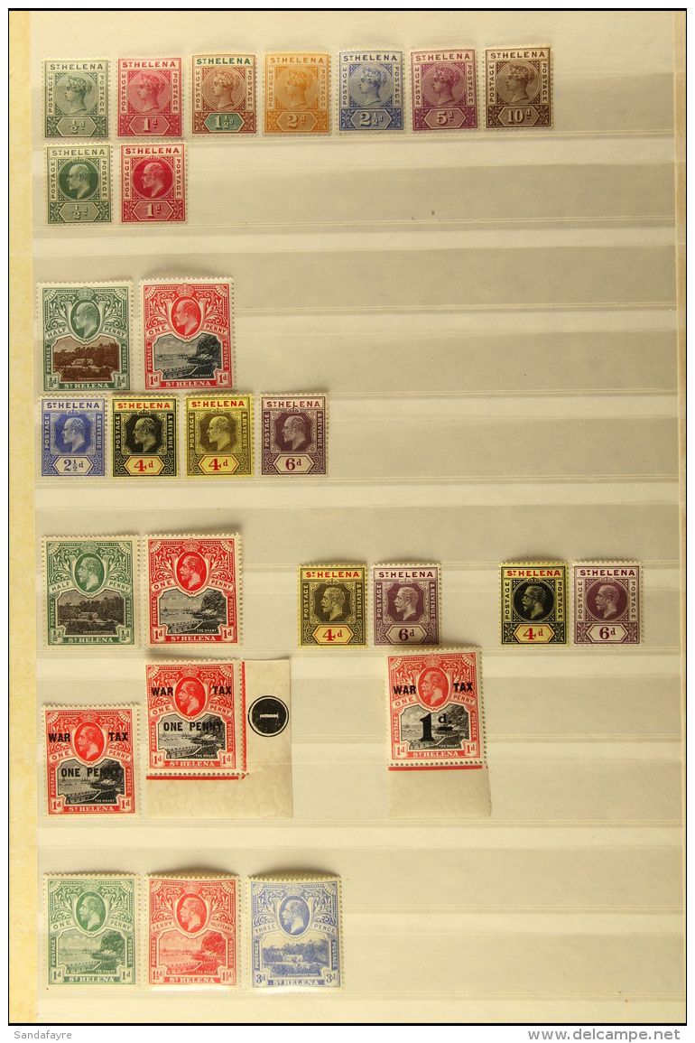 1890-1953 FINE MINT COLLECTION On Stock Pages, ALL DIFFERENT, Inc 1890-97 Set, 1902 Set, 1908-11 Set To 6d Inc 4d... - Saint Helena Island