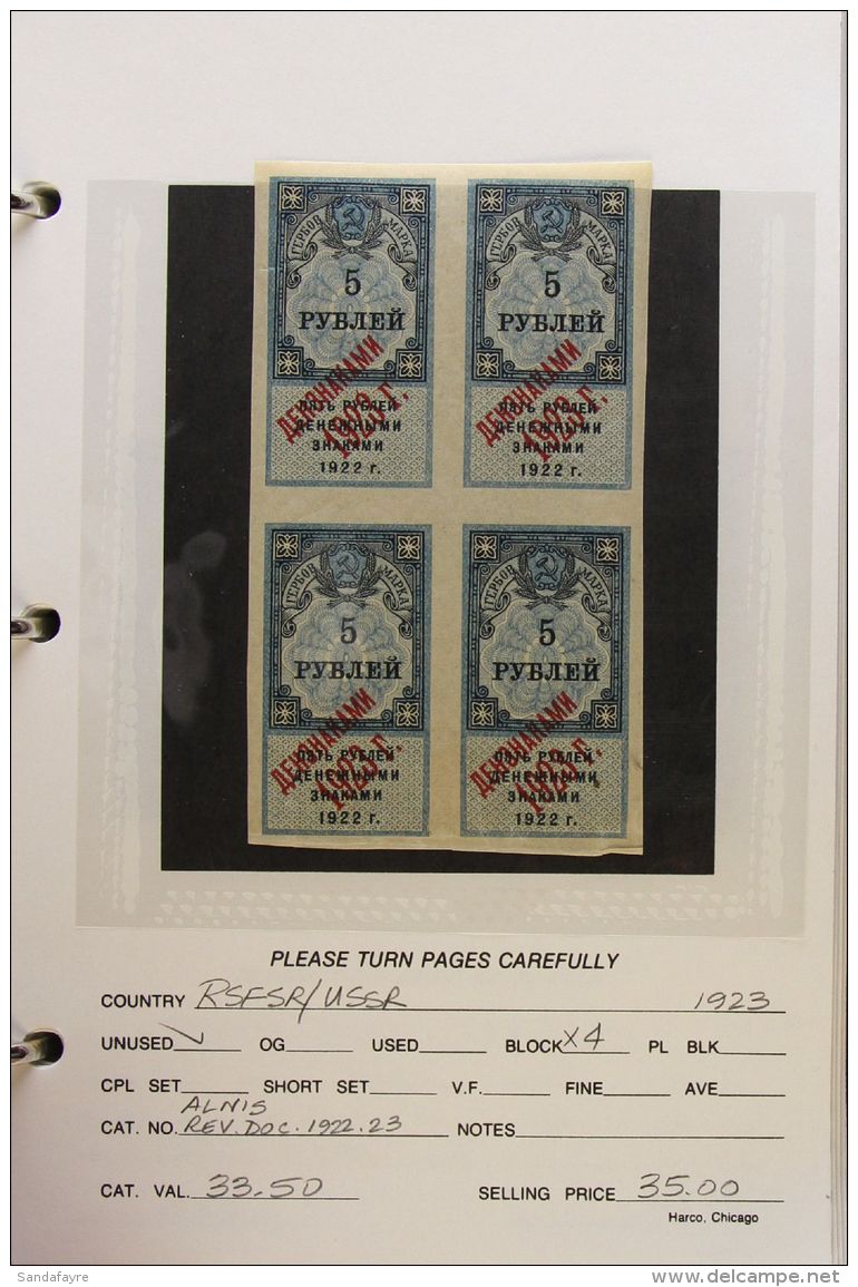 REVENUE STAMPS A Retired Dealer's Mainly Used Stock On Display Pages In Two Binders. 19th Century To About 1960,... - Autres & Non Classés