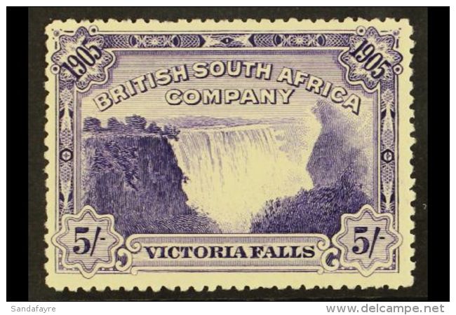1905 5s Violet Victoria Falls, SG 99, Very Fine Mint. For More Images, Please Visit... - Sonstige & Ohne Zuordnung