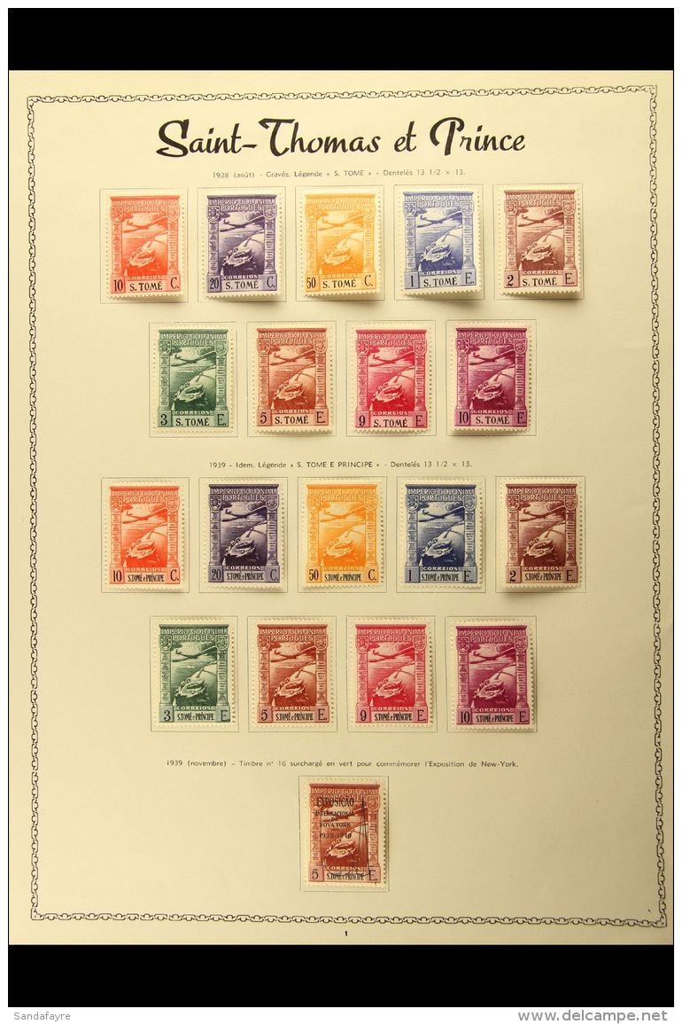 ST TOME ET PRINCIPE 1938-39 FINE MINT AIR POST STAMPS With 1938 Inscribed "S. TOME" Complete Set, 1938 Inscribed... - Autres & Non Classés