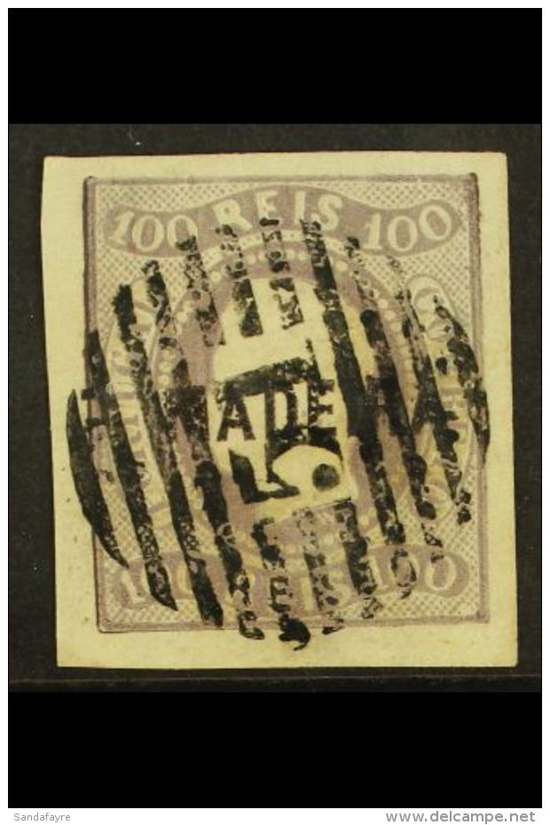 MADEIRA 1868 100r Dull Lilac Imperf, SG 2, Fine Used With 4 Wide Margins For More Images, Please Visit... - Other & Unclassified