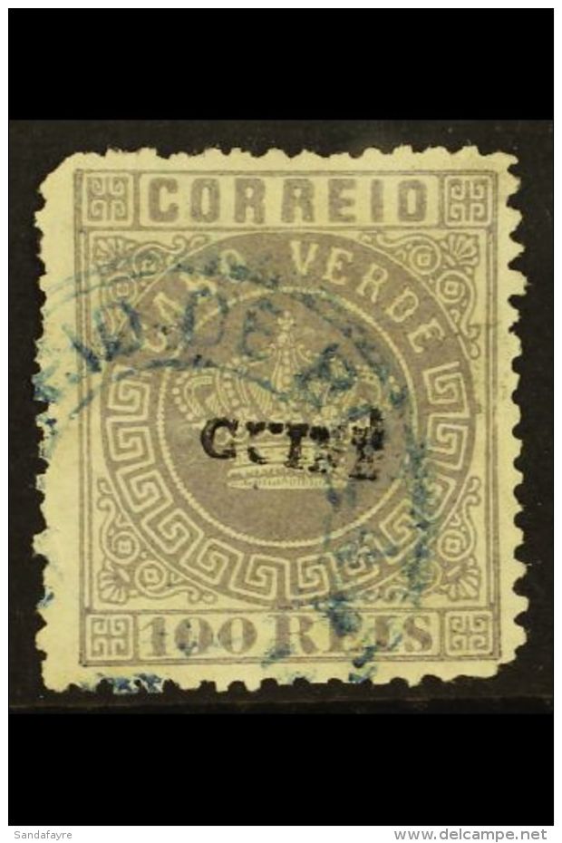 GUINEA 1881 100r Grey Lilac, SG 7, Afinsa 7, Type I "Guine" Opt'd, Used With Small Perf Faults &amp; ISPP Photo... - Other & Unclassified