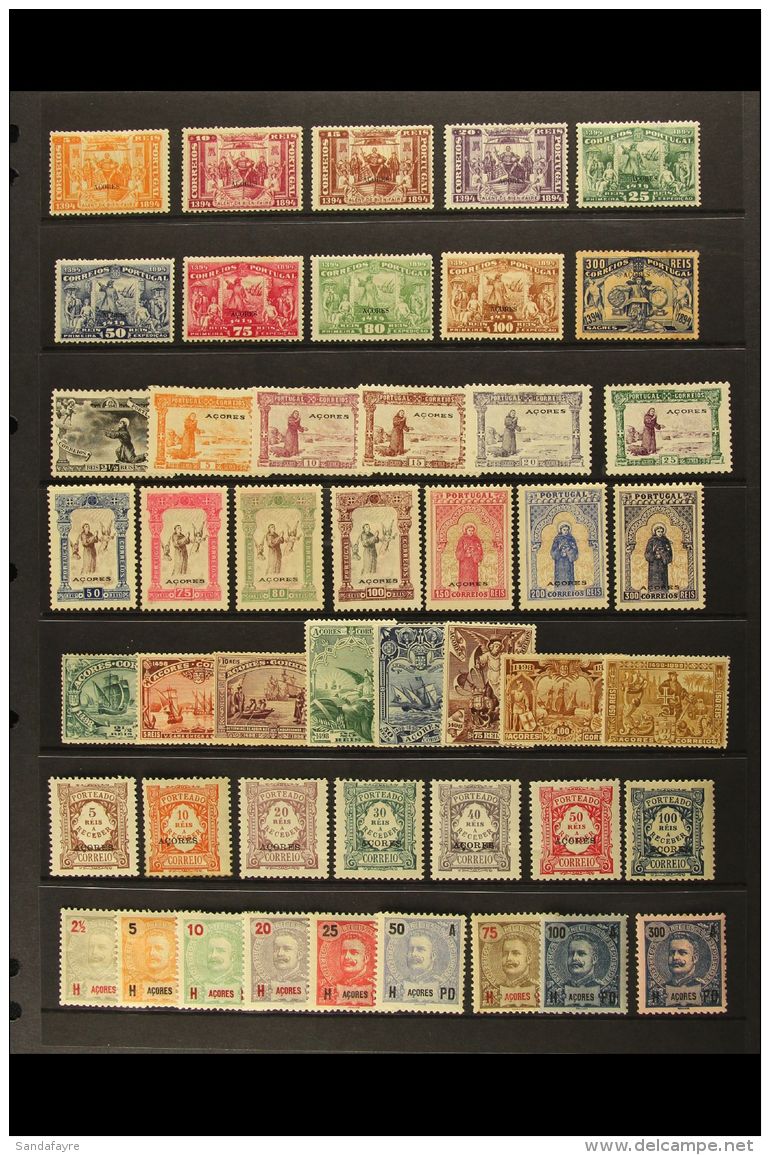 AZORES 1894-1906 MINT SELECTION On A Stock Page. Inc 1894 Henry The Navigator Set To 100r, Plus 300r Unused, 1895... - Sonstige & Ohne Zuordnung