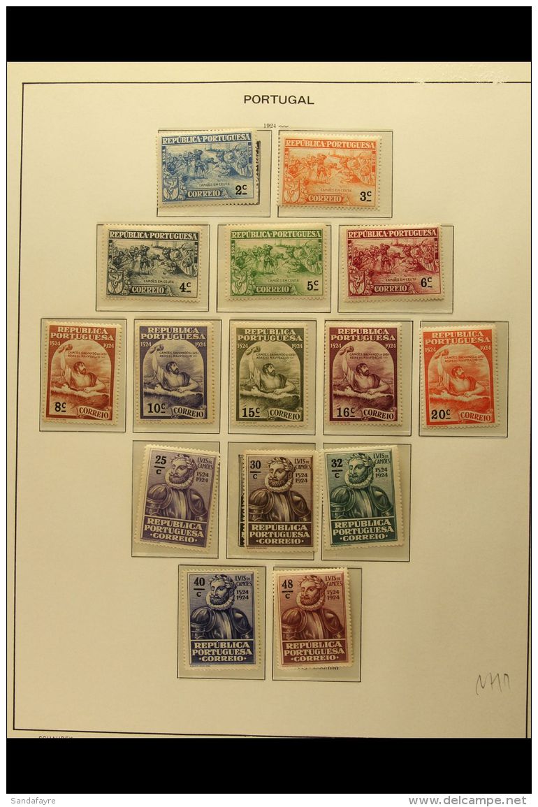 1923-44 MINT / NHM COLLECTION In Mounts On Printed "Schaubek" Pages. Includes 1924 Camoes Set Nhm, 1928 3rd... - Other & Unclassified