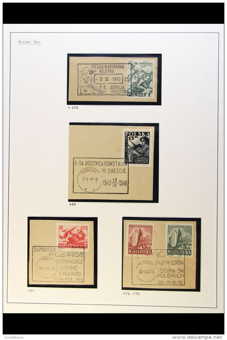 SPECIAL POSTMARKS COLLECTION 1945-95 Lovely Collection With A Good Range Of Issues On Large Pieces Tied By An All... - Autres & Non Classés