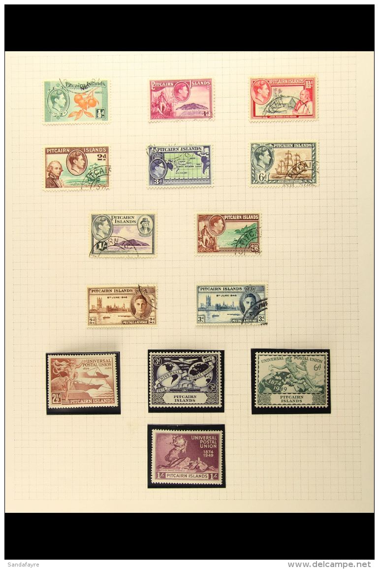 1940-91 FINE COLLECTION Good Quality, Mostly Fine Used Collection, Neatly Mounted On Album Pages, We See 1940-51... - Pitcairn Islands