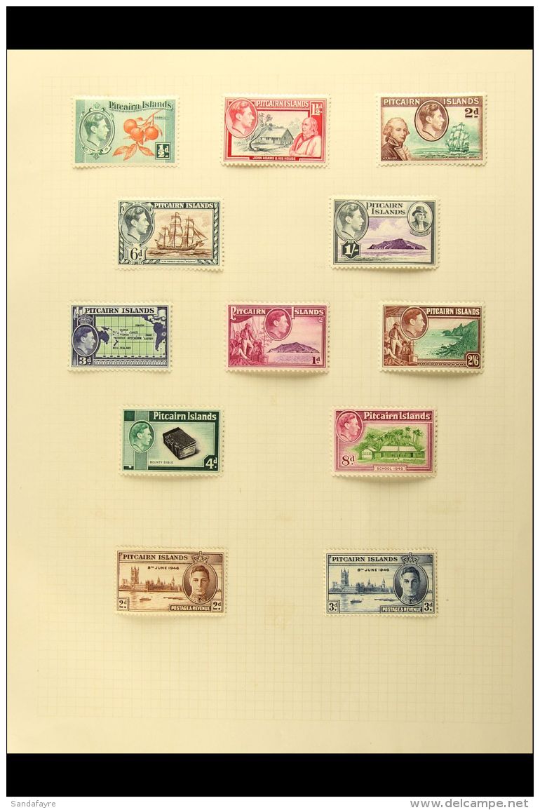 1940-67 FINE MINT COLLECTION An All Different Collection On Album Pages Which Includes 1940-51 Complete Defin Set,... - Pitcairneilanden