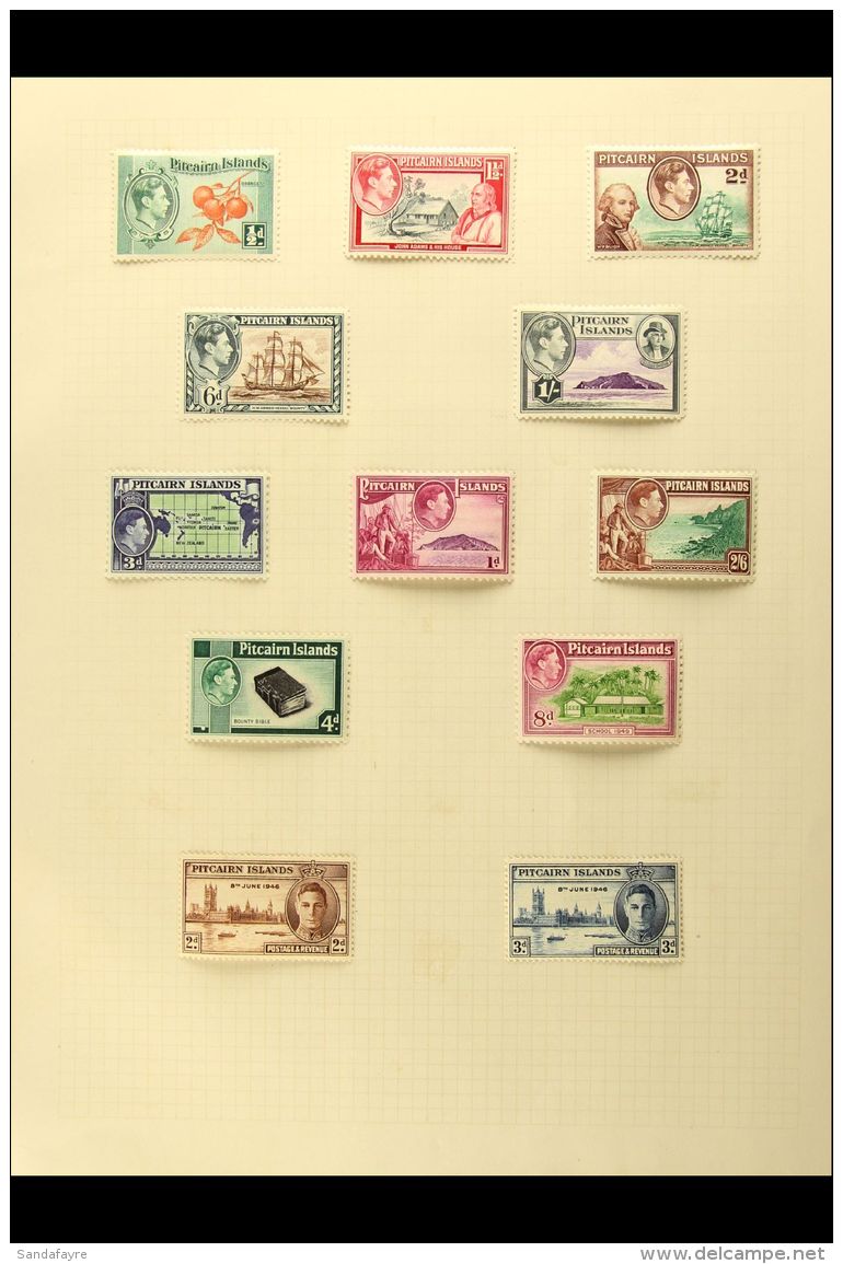 1940-67 FINE MINT COLLECTION An All Different Collection On Album Pages Which Includes 1940-51 Complete Defin Set,... - Pitcairninsel