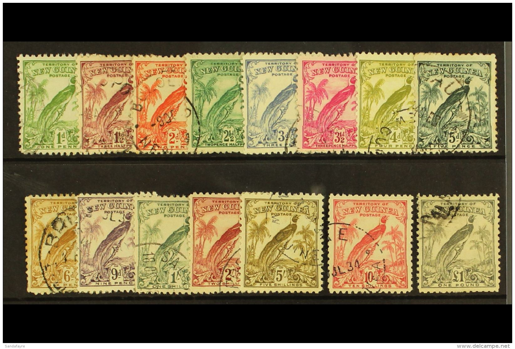 1932 10th Anniv Set (without Dates),  SG 177/89,  Fine And Fresh Used. (15 Stamps) For More Images, Please Visit... - Papua New Guinea