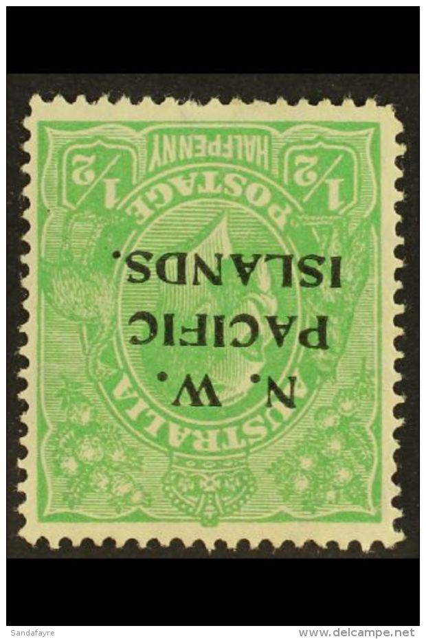 1918-22 &frac12;d Green KGV With Mult Crown A Watermark Inverted, SG 119w, Fine Mint. For More Images, Please... - Papoea-Nieuw-Guinea