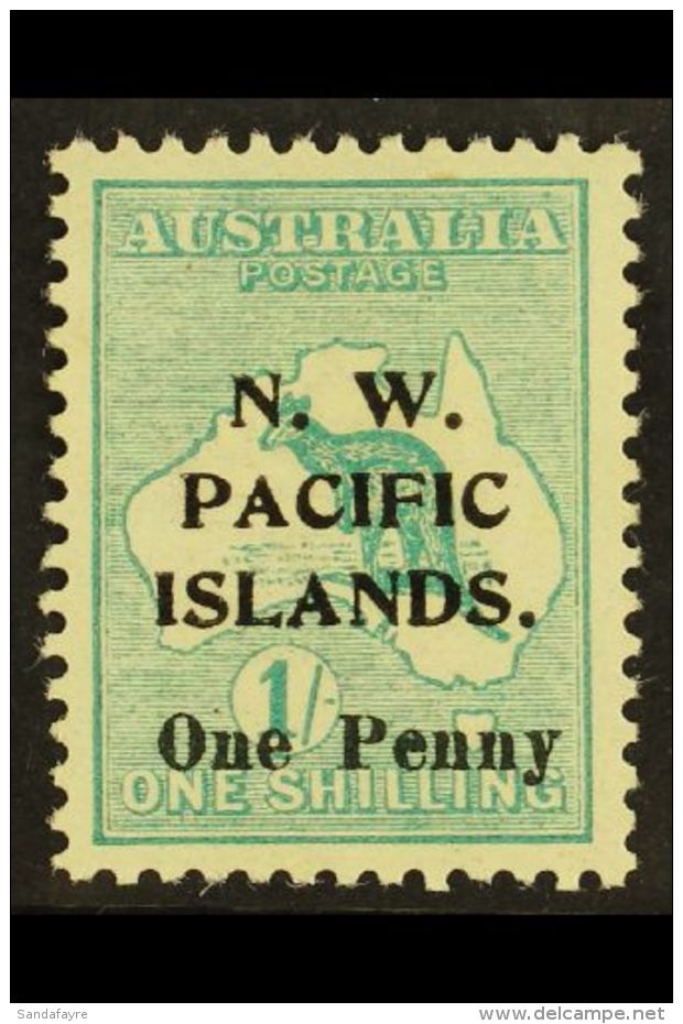 1918 1d On 1s Green, SG 101, Superb, Well Centred Mint. For More Images, Please Visit... - Papua-Neuguinea