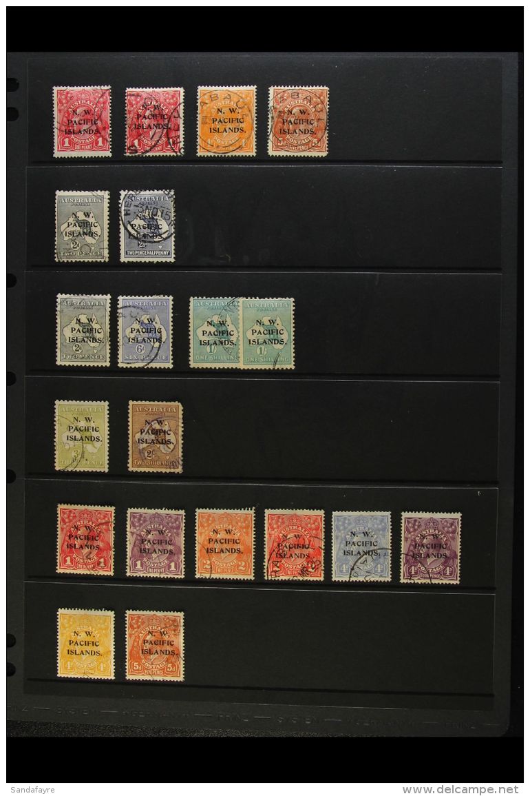 1915 - 1922 N.W. PACIFIC ISLANDS Fine Used Collection Of Overprinted Issues With Geo V Heads  1d Pale Rose And... - Papua-Neuguinea