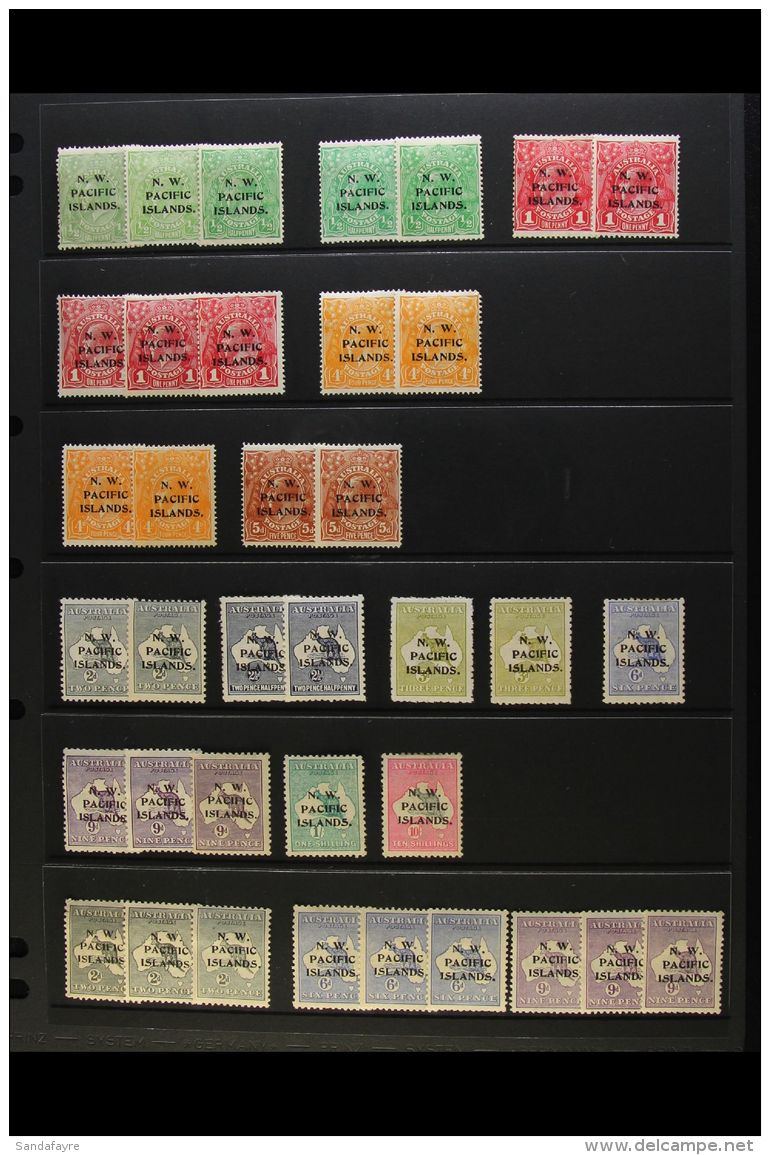 1915 - 1922 N.W. PACIFIC ISLANDS Mint Collection With 1915 - 16 Geo V Heads &frac12;d Green All 3 Types Plus... - Papua-Neuguinea