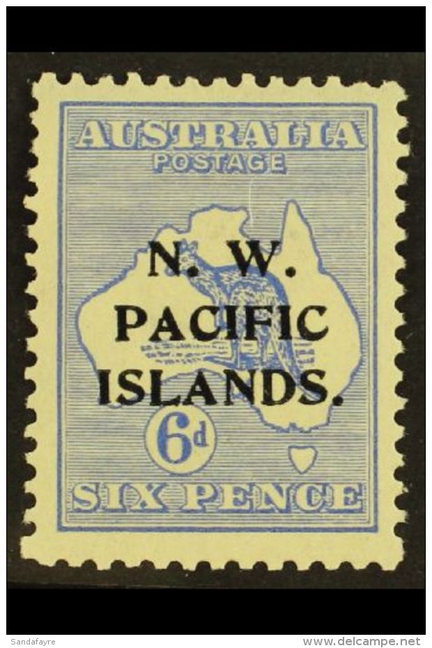 1915 - 1916 6d Ultramarine, Type A Ovpt, SG 78, Superb Well Centred Mint. For More Images, Please Visit... - Papua New Guinea