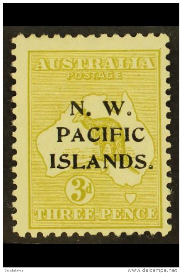 1915 - 16 3d Yellow Olive, Die II, SG 96a, Very Fine Mint. For More Images, Please Visit... - Papua New Guinea