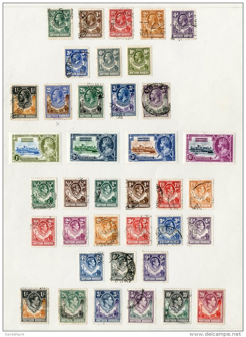 1925-63 ALL DIFFERENT COLLECTION Neatly Presented On Album Pages. Includes 1925-29 Most Values To 5s Used, 1929... - Noord-Rhodesië (...-1963)