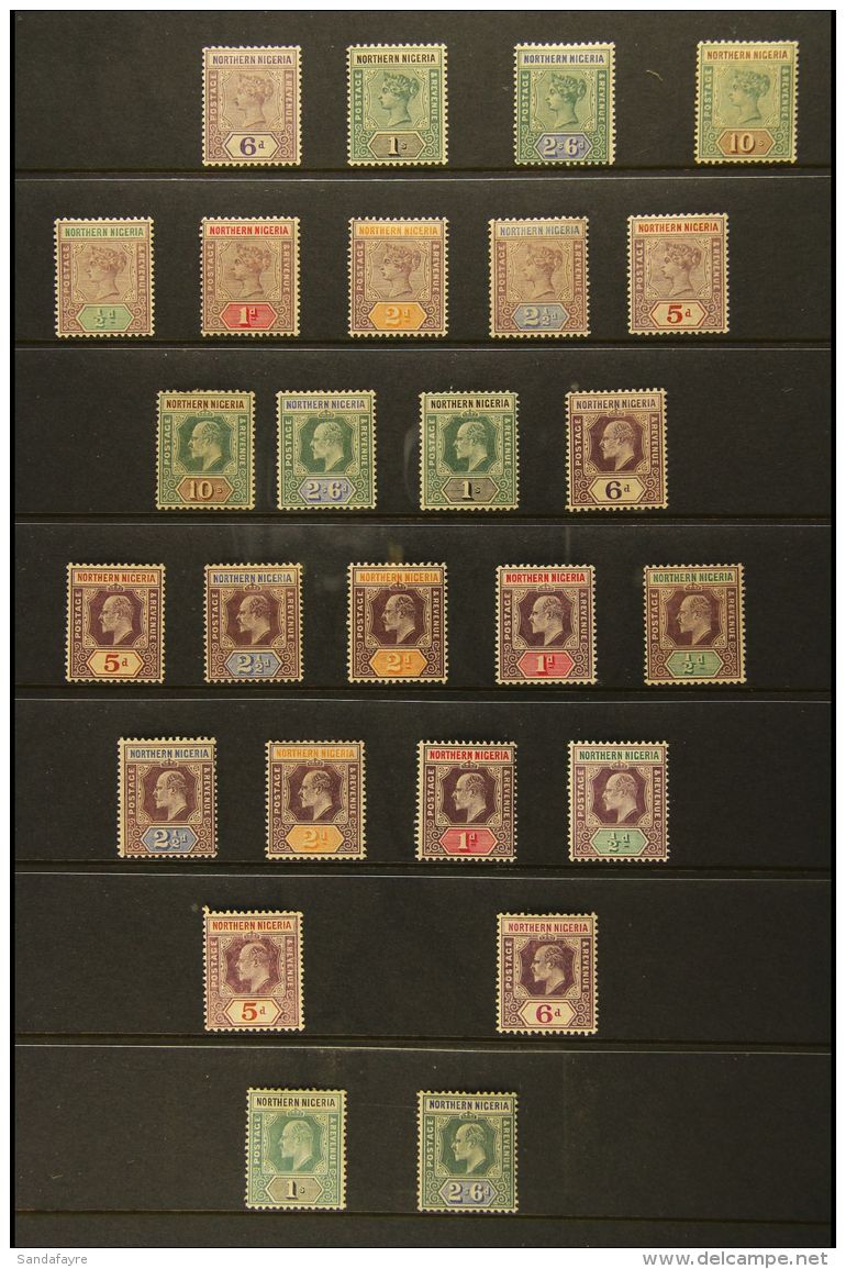 1900-12 HIGHLY COMPLETE MINT COLLECTION On A Stock Page. Includes Queen Victoria 1900 Set Complete, 1902 Ed VII... - Nigeria (...-1960)