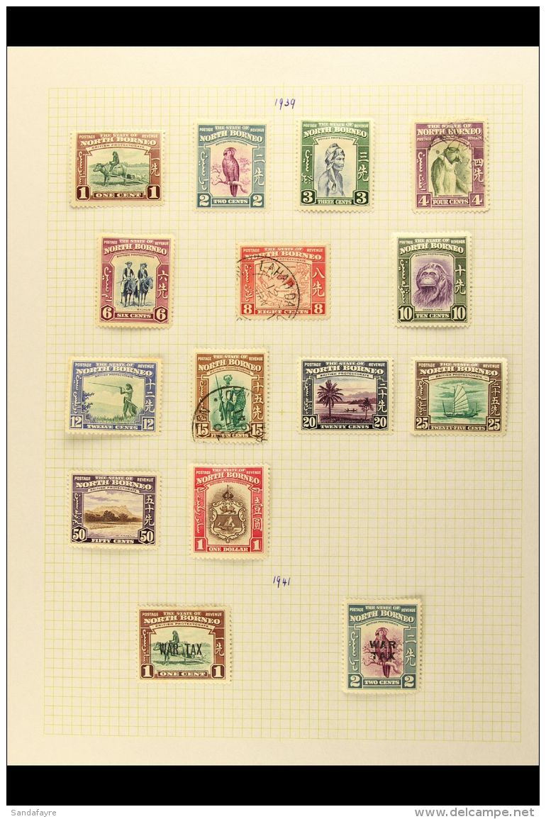 1939-1952 ALL DIFFERENT COLLECTION Mint Or Used (mostly Mint). With 1939 Set To $1 (the 20c To $1 Mint); Then A... - North Borneo (...-1963)