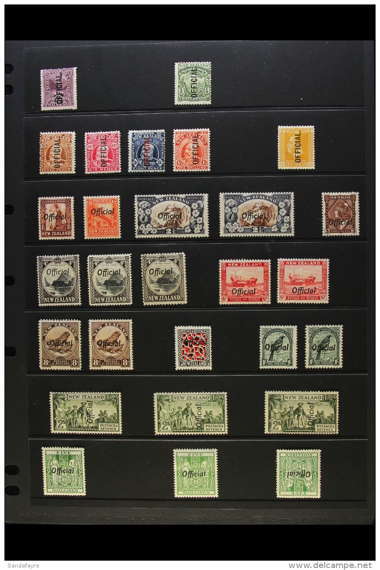 OFFICIALS 1907-36 All Different Fine Mint Selection Which Includes 1907-11 2d Bright Purple, 1908-09 &frac12;d,... - Andere & Zonder Classificatie