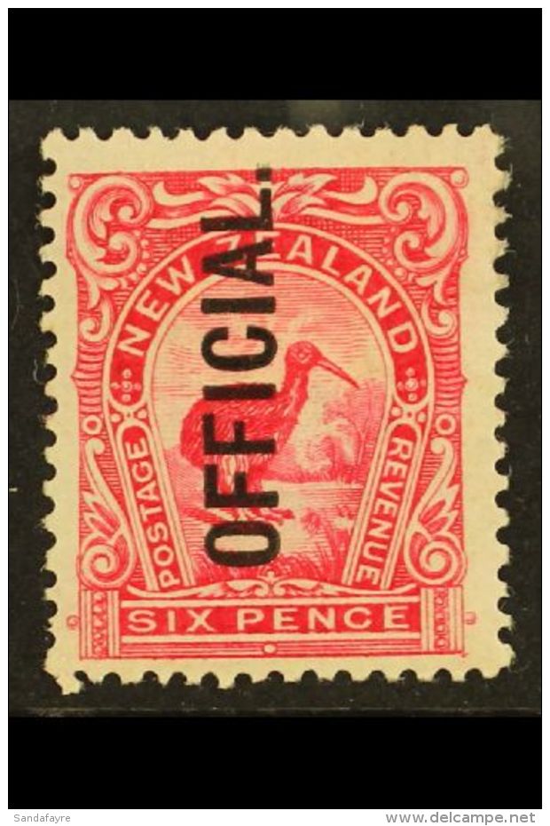 OFFICIALS 1908-09 6d Pink, Perf 14 X 13, 13&frac12;, SG O71, Fine Mint. For More Images, Please Visit... - Other & Unclassified