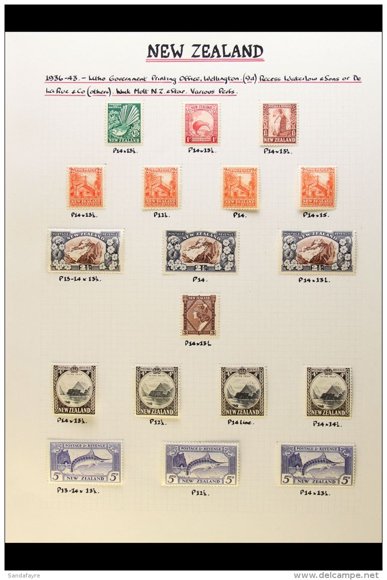 1936-1952 VERY FINE MINT COLLECTION Nicely Written Up On Album Pages. With 1936-42 Pictorial Definitives Set, Plus... - Other & Unclassified