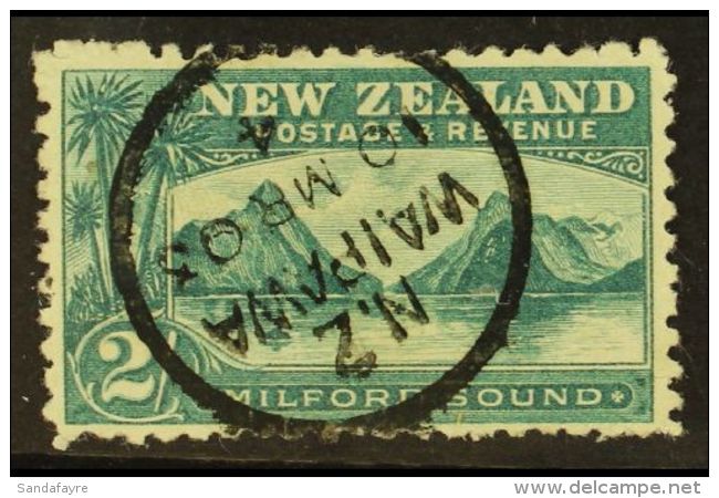 1899 2s Blue Green, Milford Sound, On Laid Paper, SG 269a, Superb Used With Central Waipawa Cds. For More Images,... - Andere & Zonder Classificatie