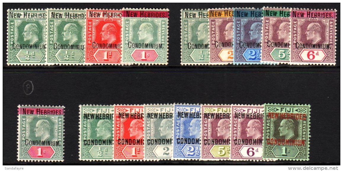 ENGLISH: 1908-10 Overprinted Issues SG 1/16 Complete, Fine Mint. (17 Stamps) For More Images, Please Visit... - Andere & Zonder Classificatie