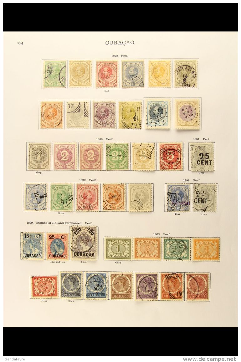 CURACAO 1873 - 1934 Comprehensive Mint And Used Collection Apparently Complete For These Pages Incl 1873 Willem... - Autres & Non Classés